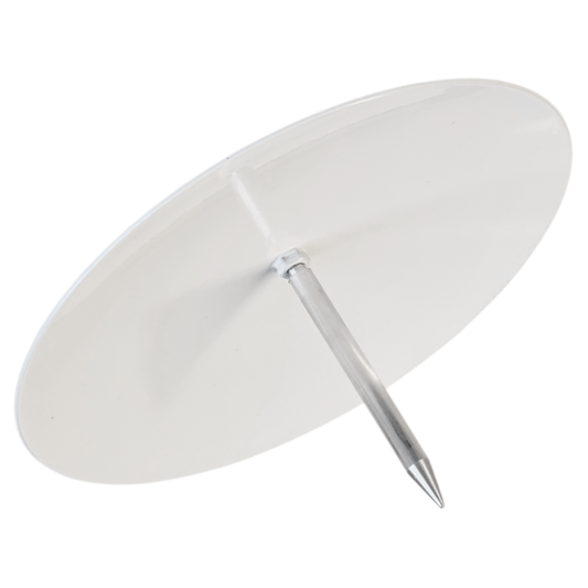 Tee markering i rustfrit stål, flad, gul