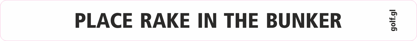 EN: Klistermærke hvid: "Hele riven skal ligge i bunkeren"