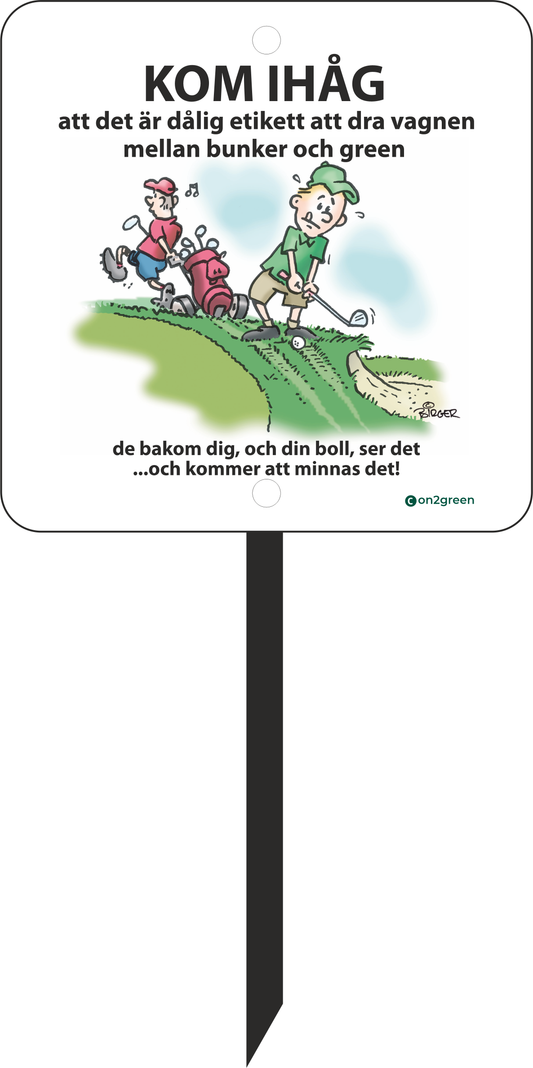 Golfskilt: Husk det er en uskik