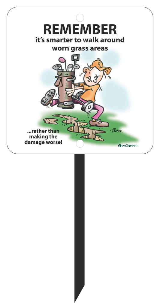 Golf sign: Remember it’s smarter to walk around