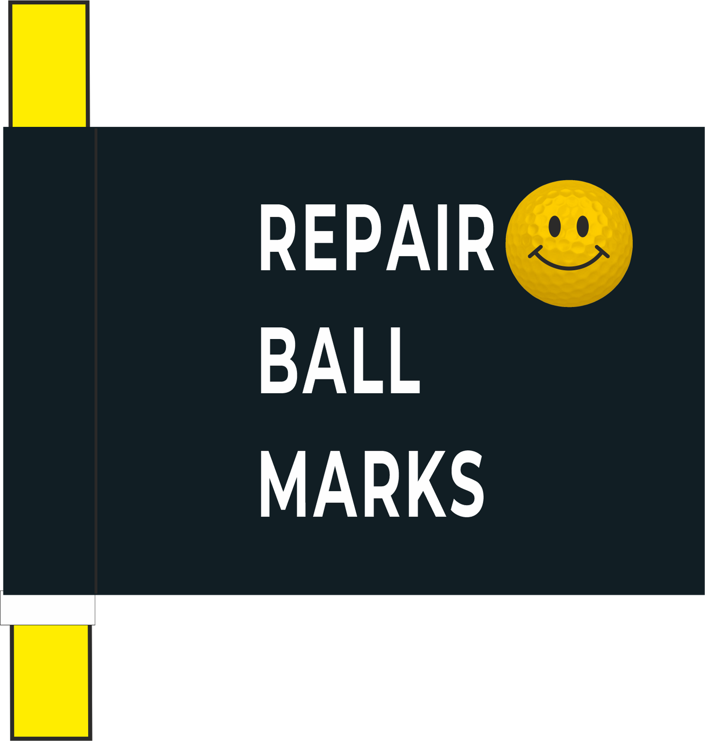 Marking Flag black with "Repair ball mark"