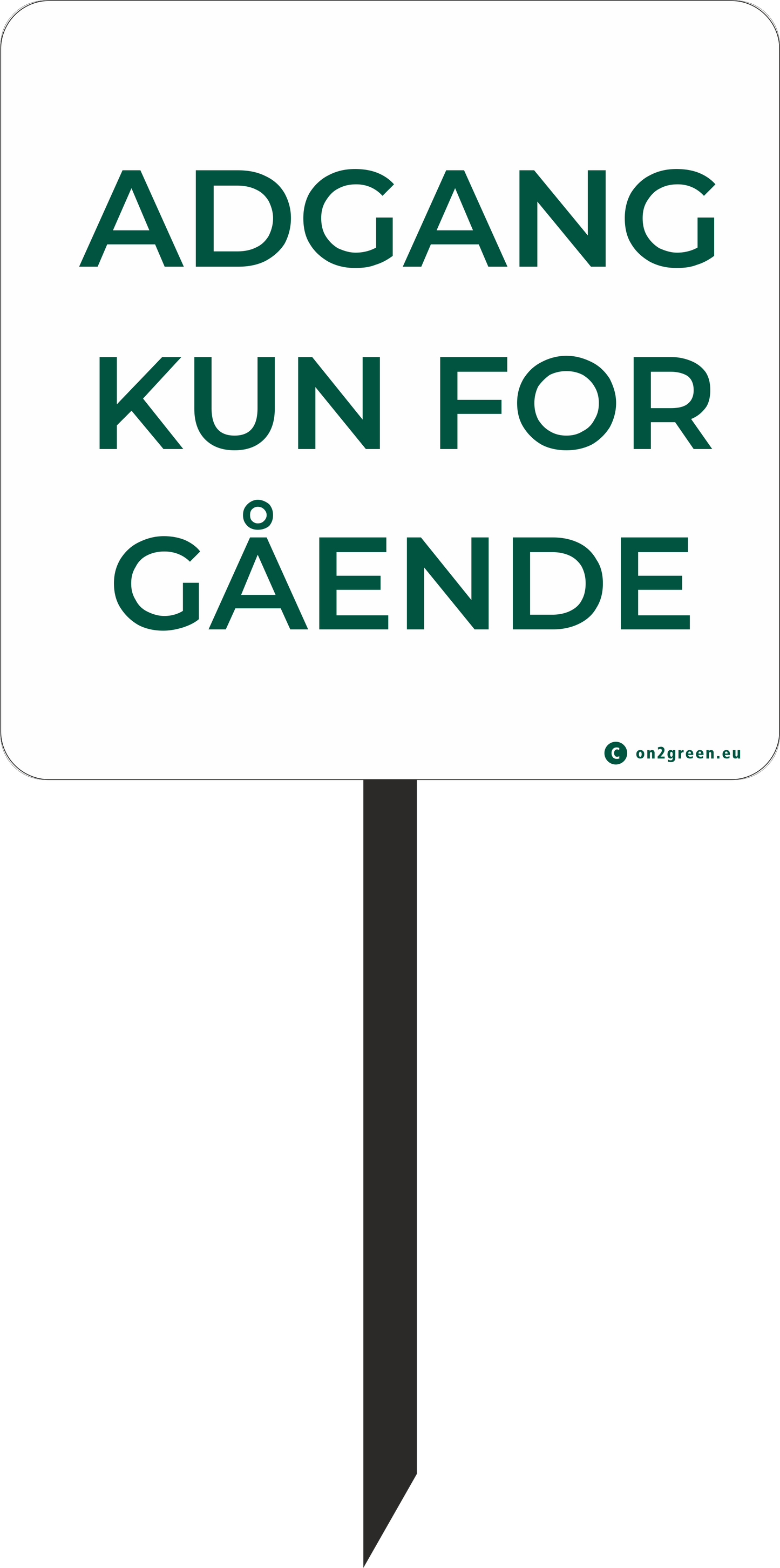 Golf sign Access for pedestrians only