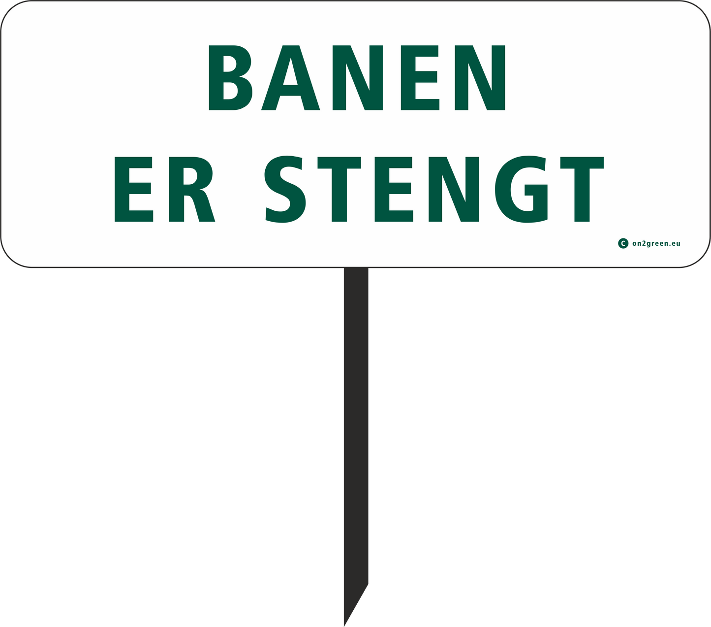 Golfskilt: Banen er lukket