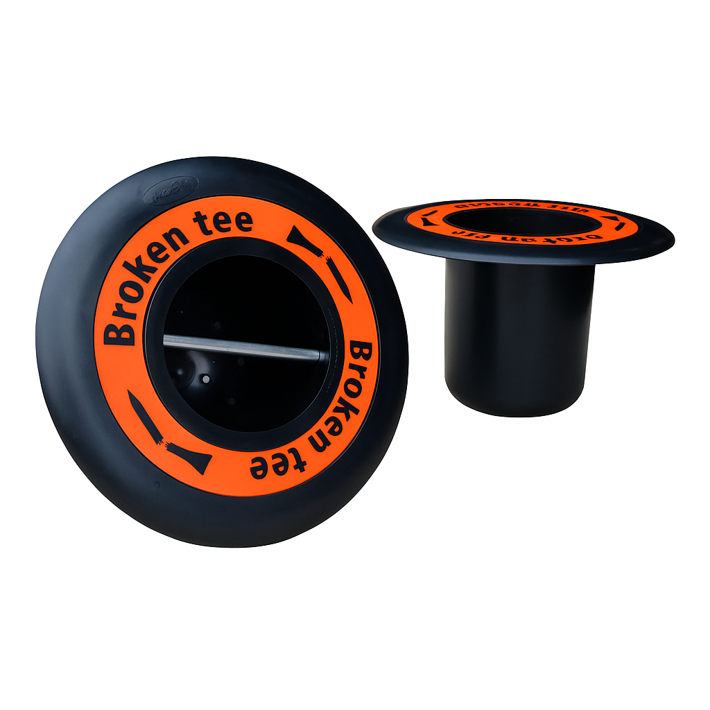 Broken Tee Caddy, Ground model, orange