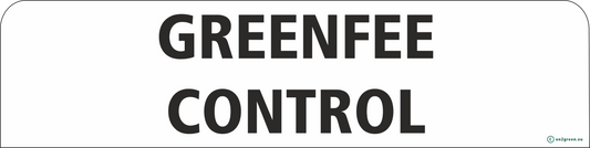 Greenfee kontrol skilt til golfbil