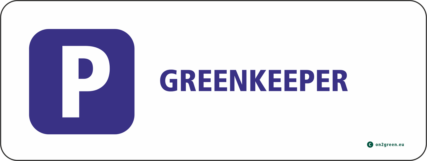 Parkeringsskilt til væg: Greenkeeper