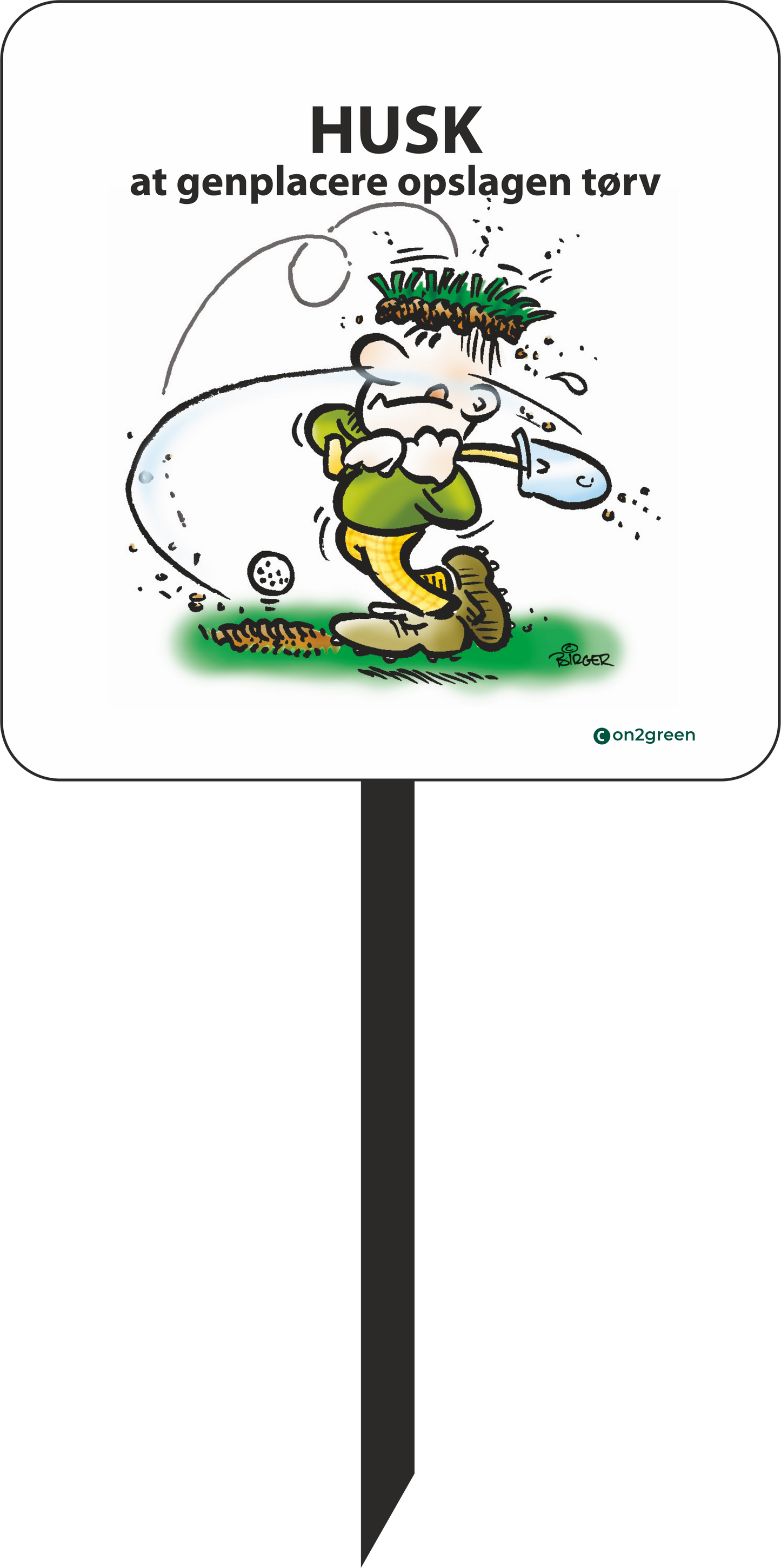 Golfskilt: Husk at genplacere