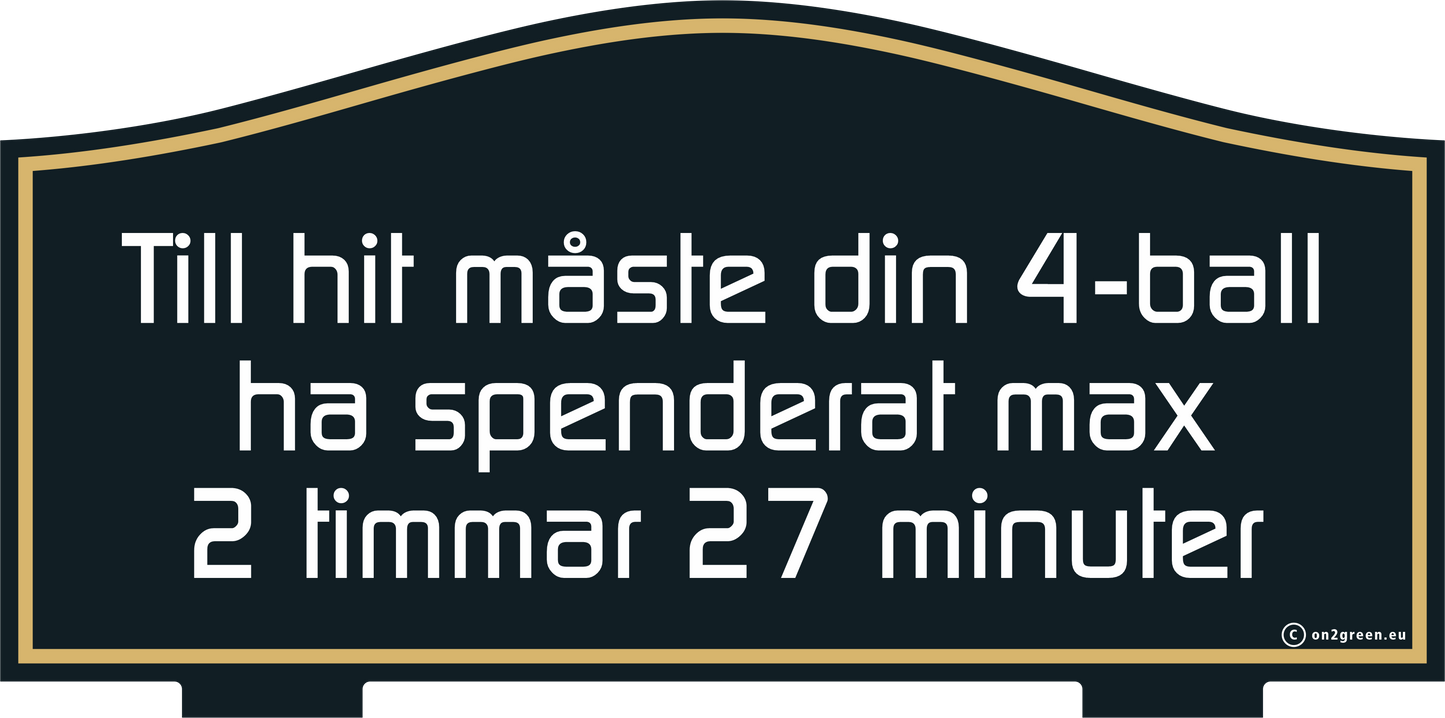 Golfskilt: Hertil må din 4-bold max have brugt