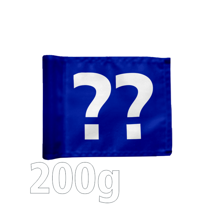 Single puttinggreen flag, one-sided, blue, optional hole number, 200 gram