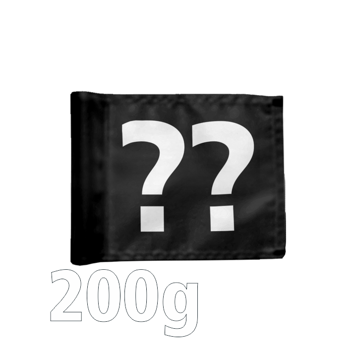 Single puttinggreen flag, one-sided, black, optional hole number, 200 gram