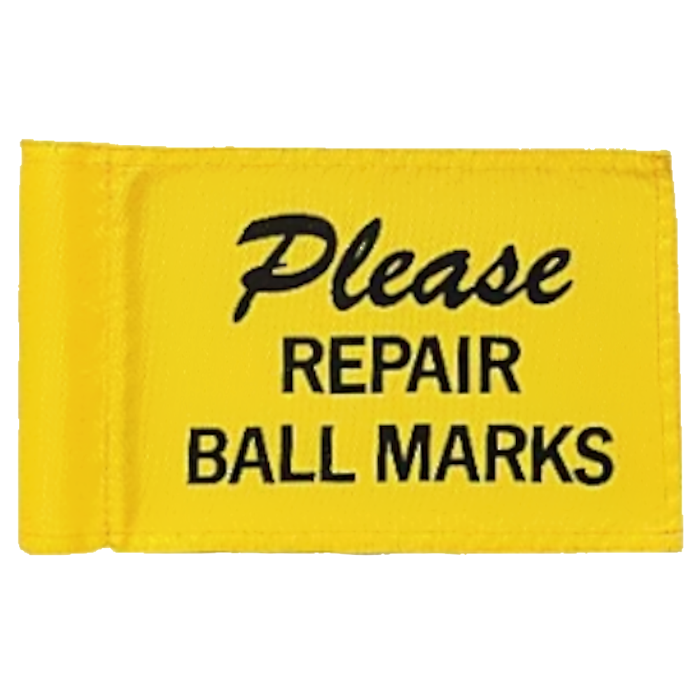 Placeringsflag, Gul/Sort tekst, nylon