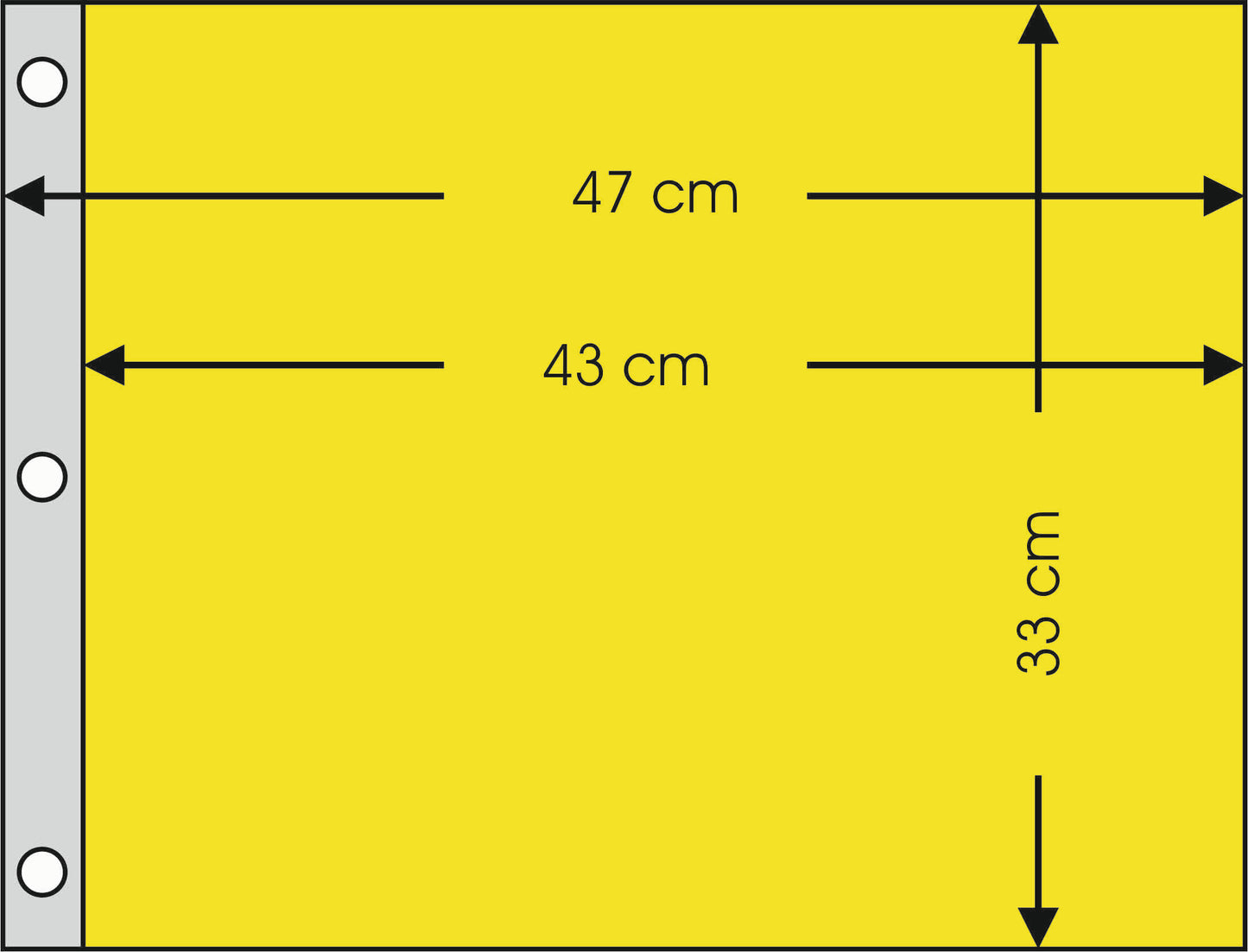 Golf flag with eyelets, YELLOW