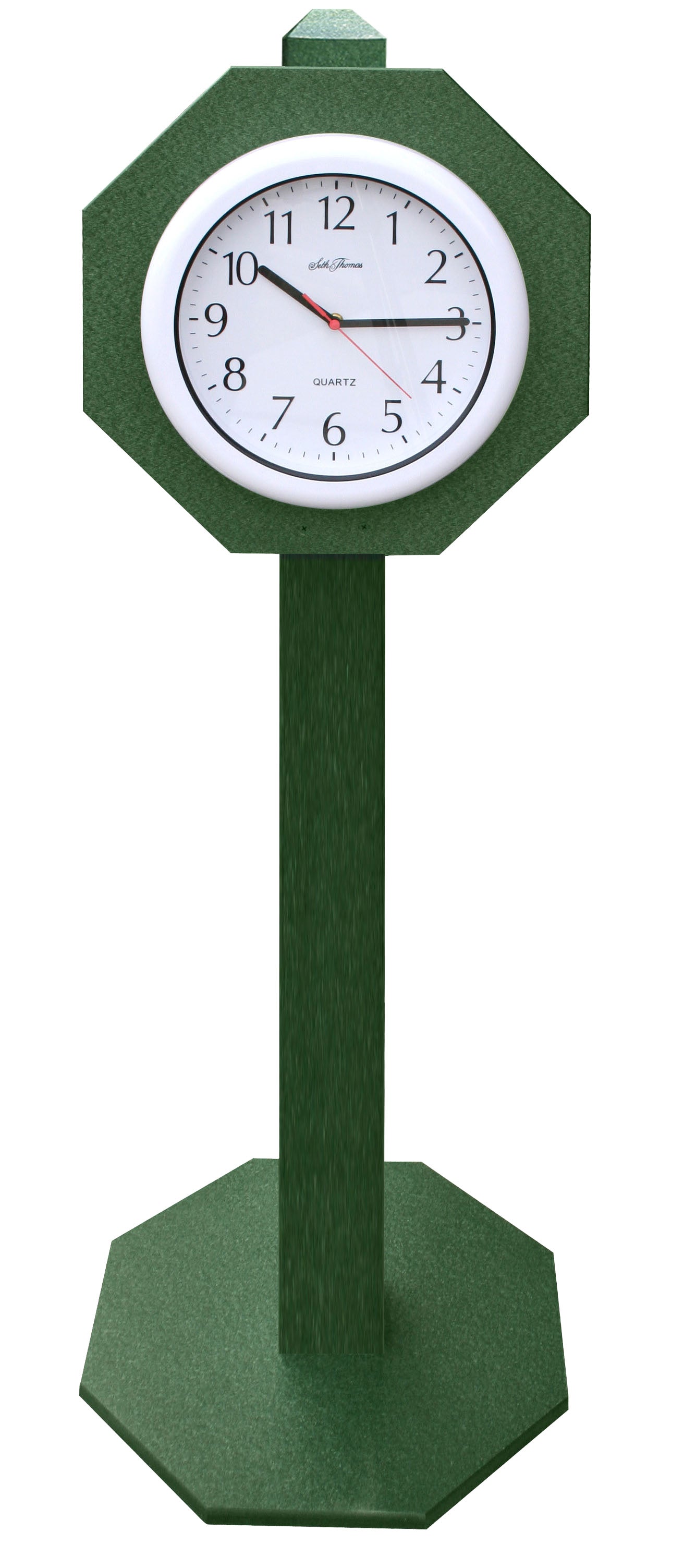 Ur 30,5 cm. på SORT stolpe