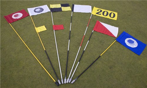 Flagstænger med målebånd