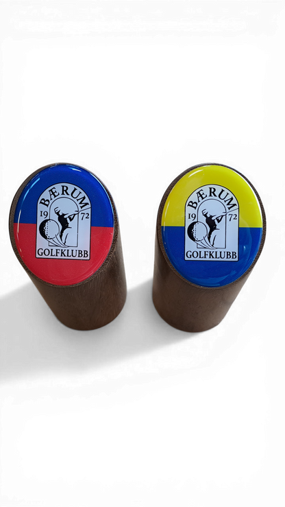Augusta teemarkers standing side by side with coloured stickers