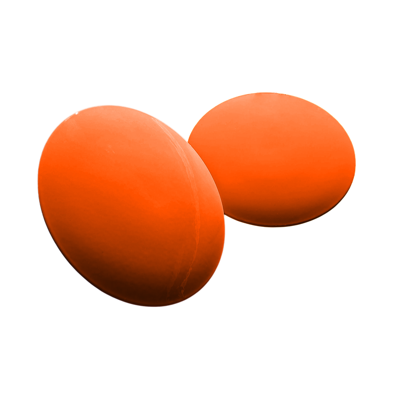 Tee markering i rustfrit stål, flad, orange