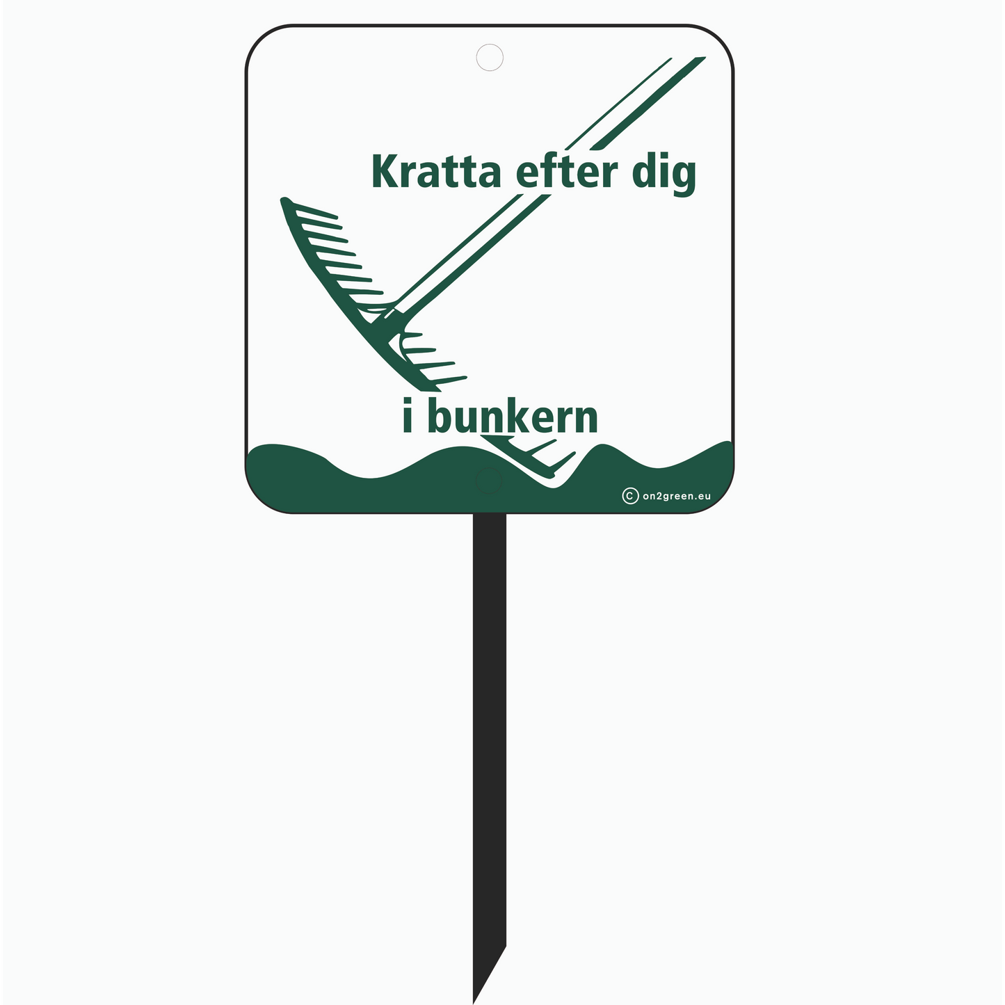 Golf sign: rake bunker after use