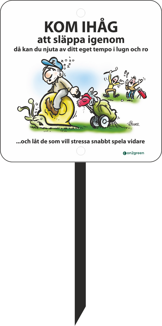 Golfskilt: Husk at lukke igennem