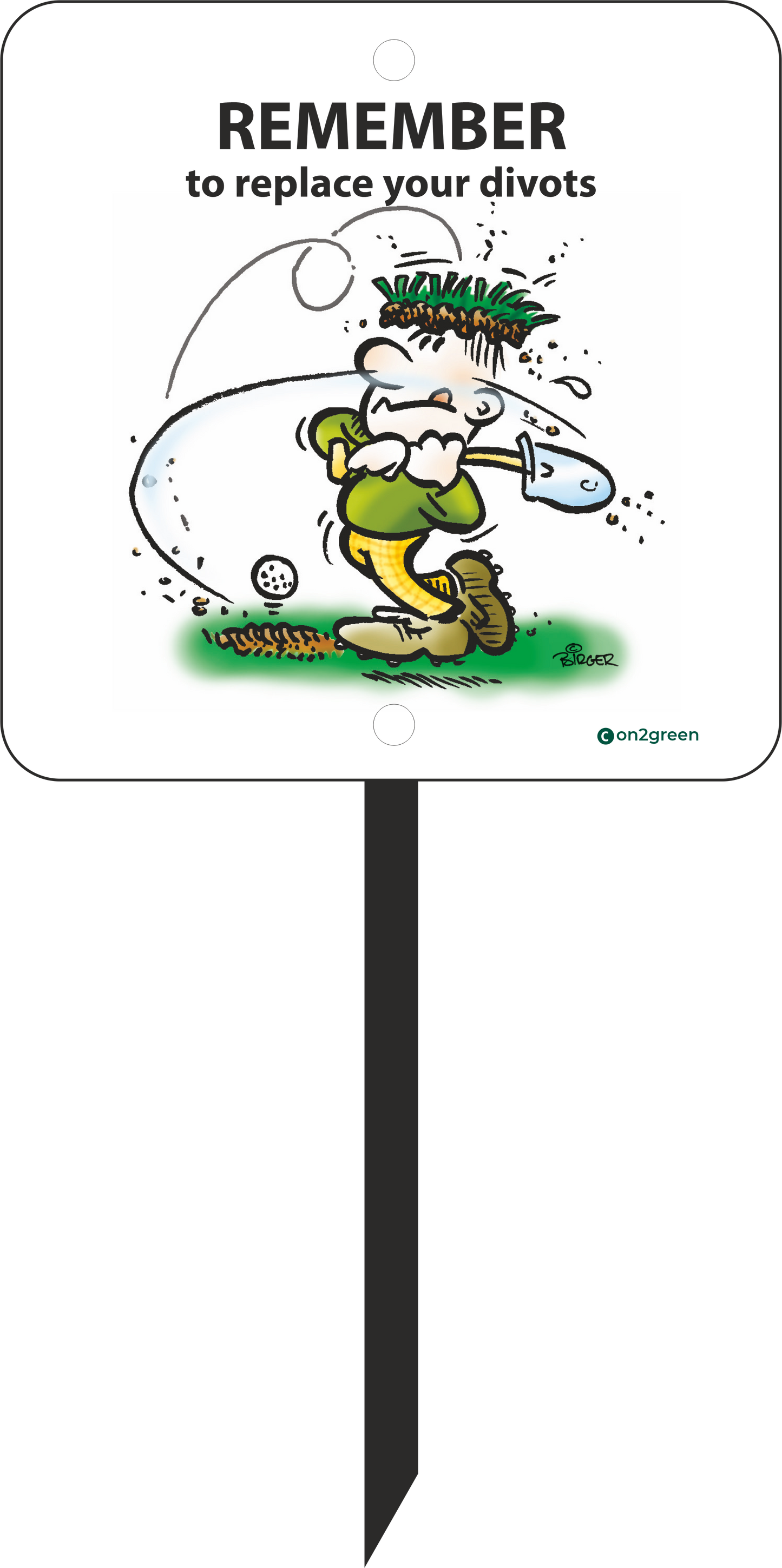 Golfskilt: Husk at genplacere