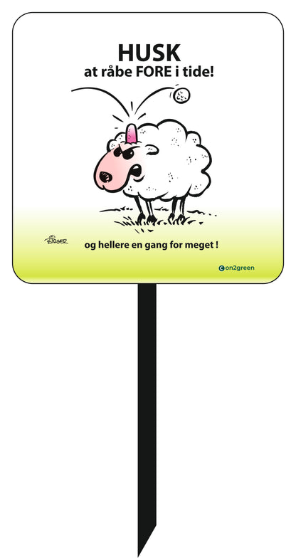 Golfskilt: Husk at råbe Fore