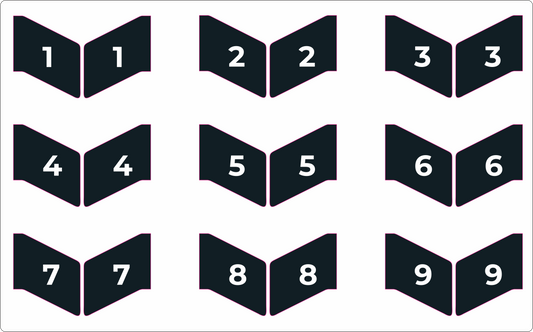 Stickers 1-9 for Flag Putting Green Flags