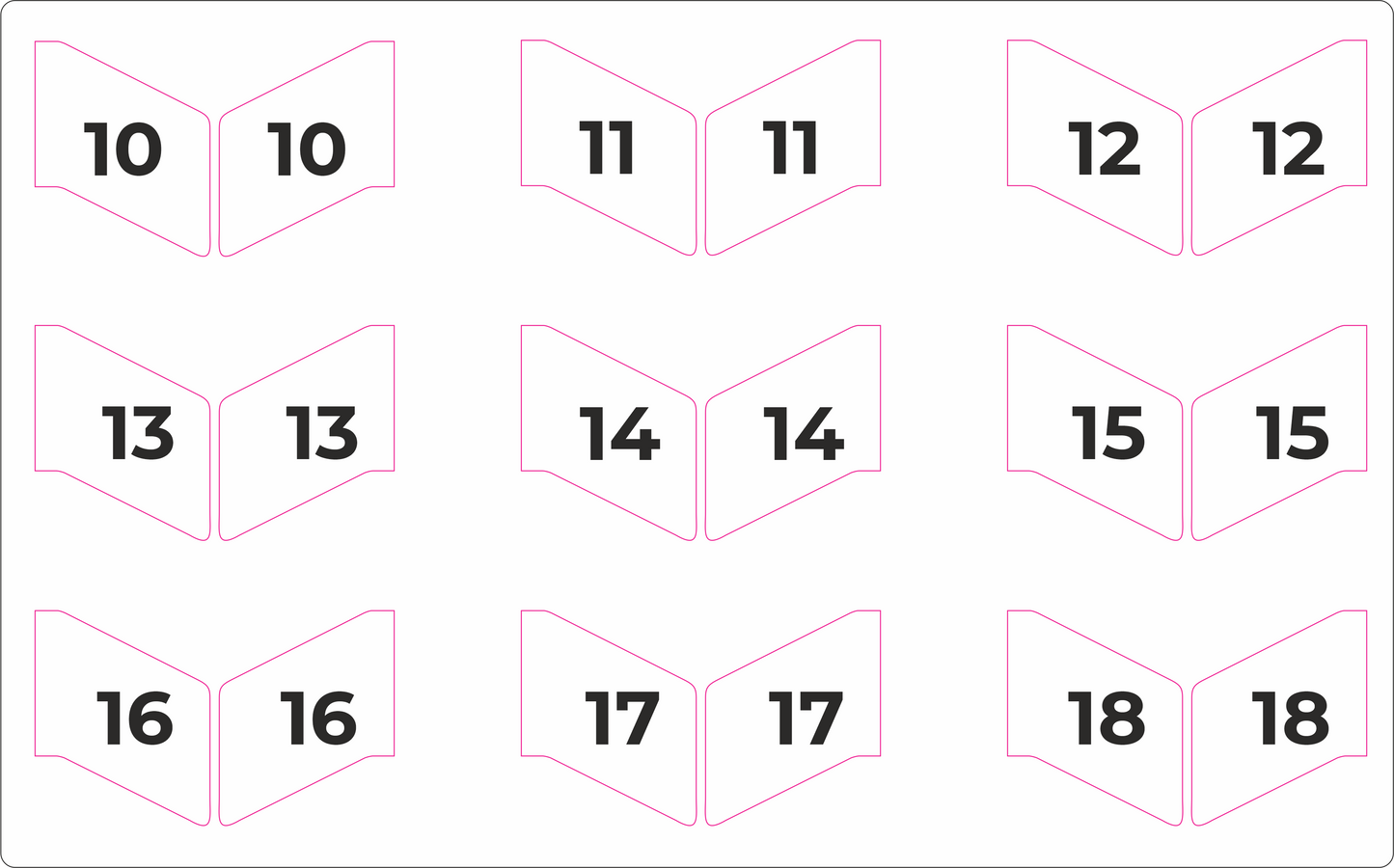 Klistermærker 10-18 til Flag puttinggreenflag