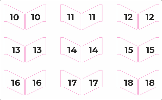Klistermærker 10-18 til Flag puttinggreenflag