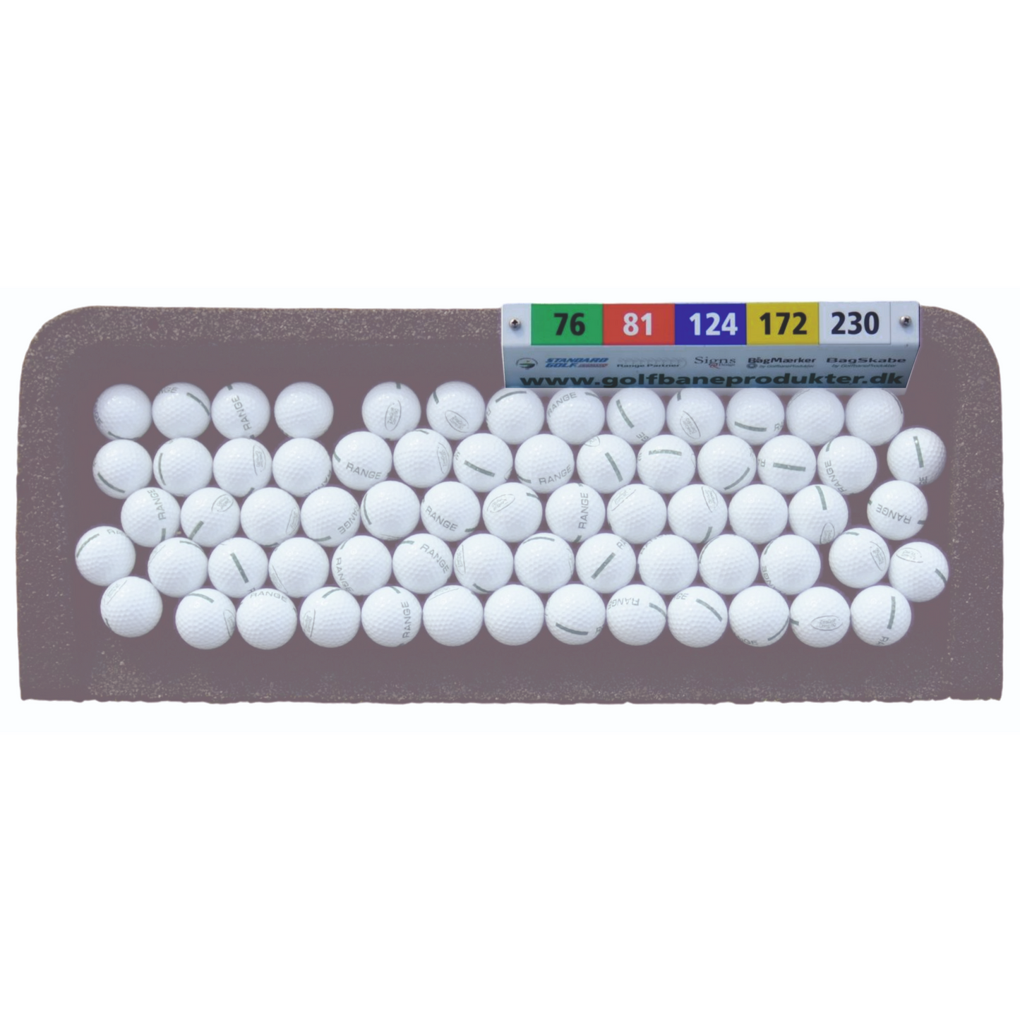 Sponsorskilt til boldmagasin med tryk, 30 x 9.5 cm