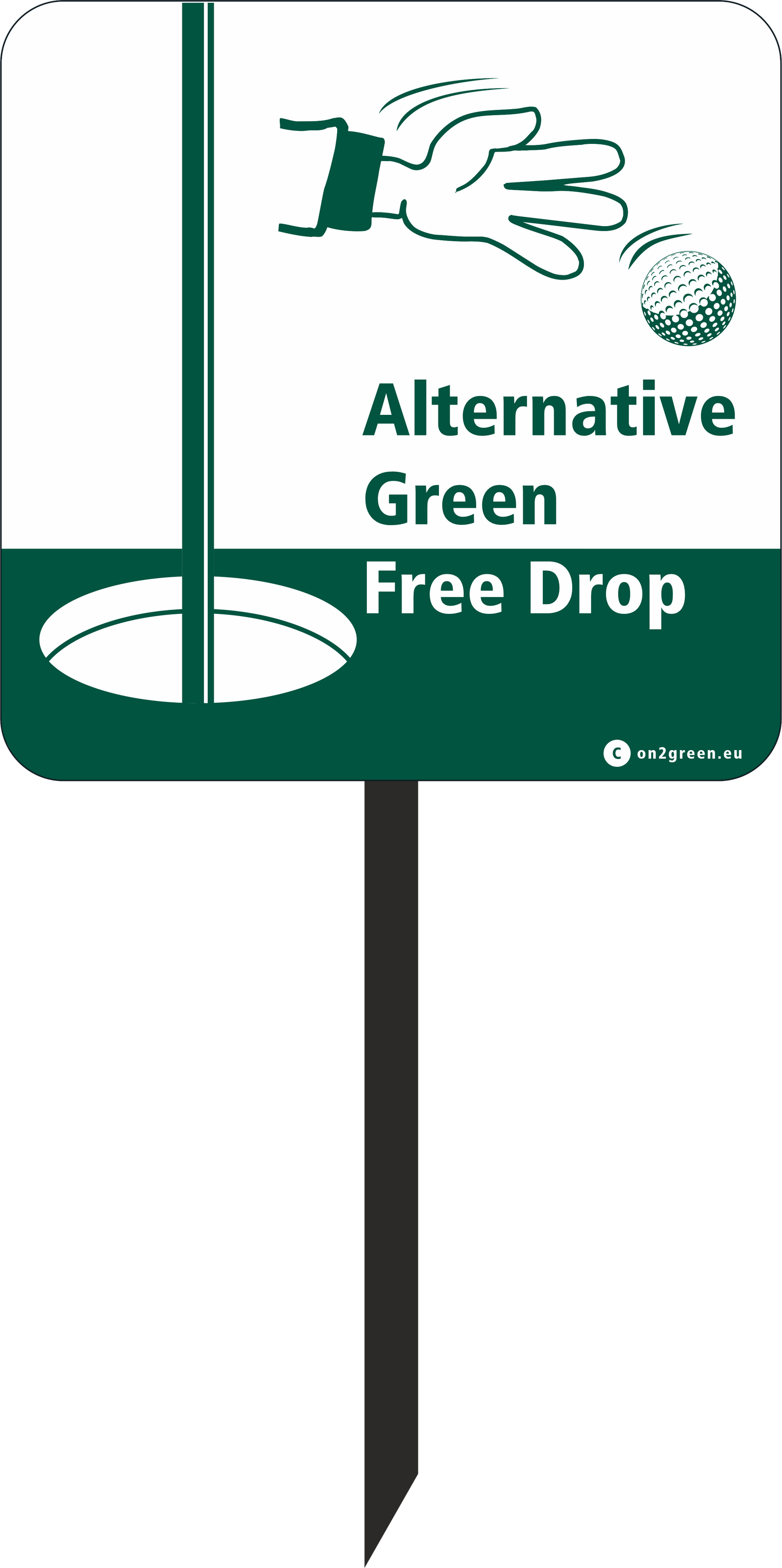 Golf sign: Alternative green