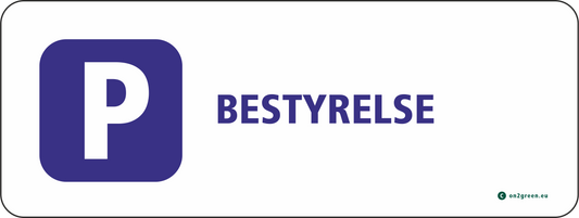 Parkeringsskilt til væg: Bestyrelse