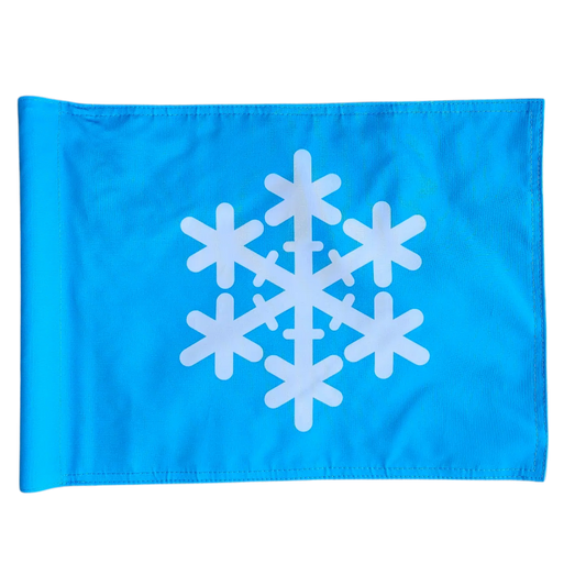 Golf ice flag with a snowflake
