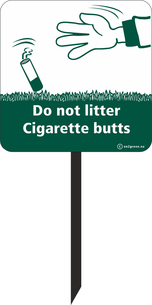 Golf sign Do not throw cigarette butts