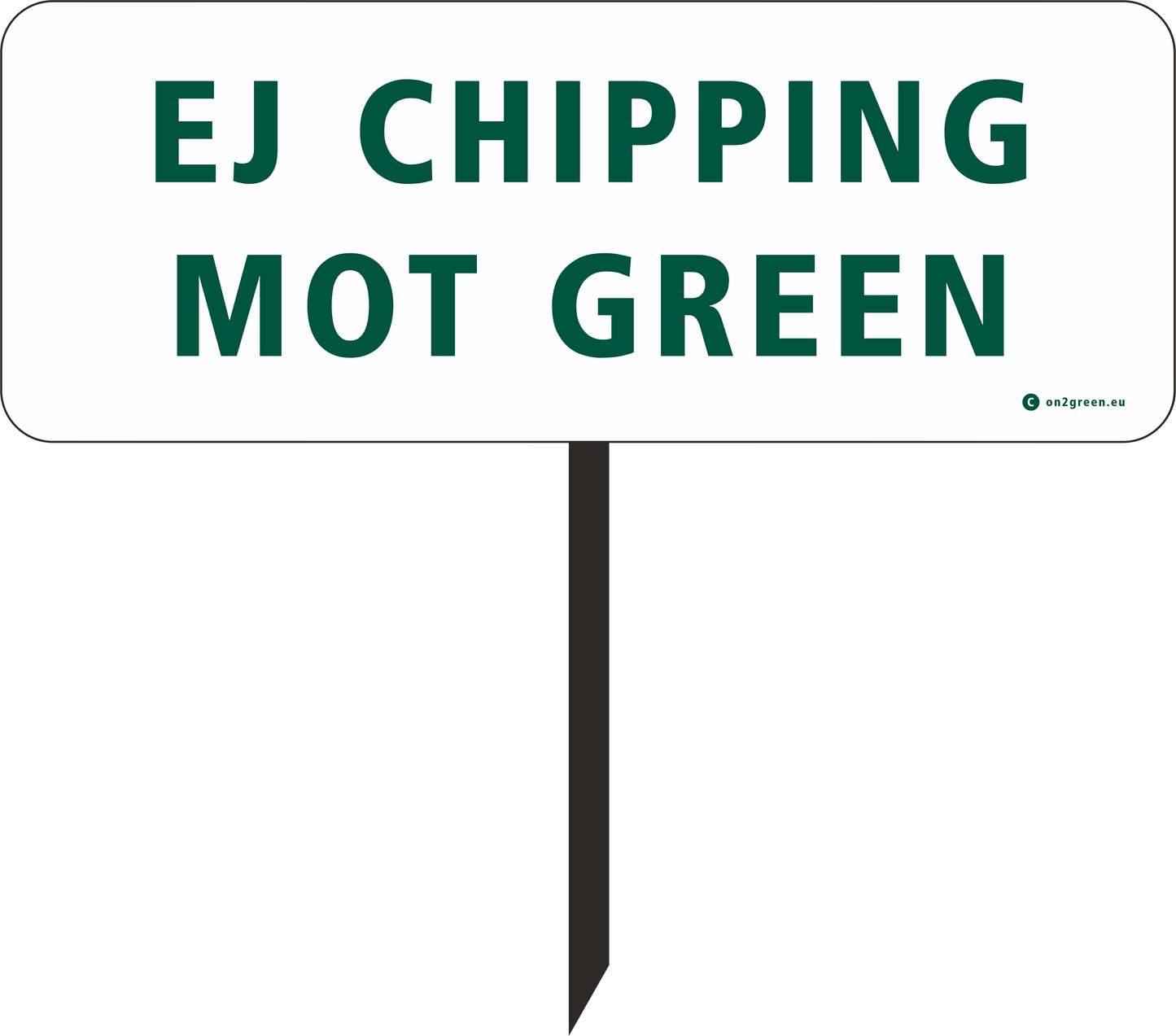 Golfskilt: Ingen chipping mod greenen