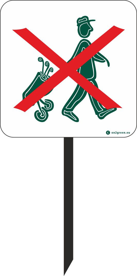 Golf Sign: Trolleys not allowed