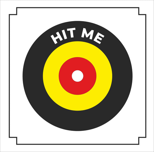 Target banner "Hit Me"