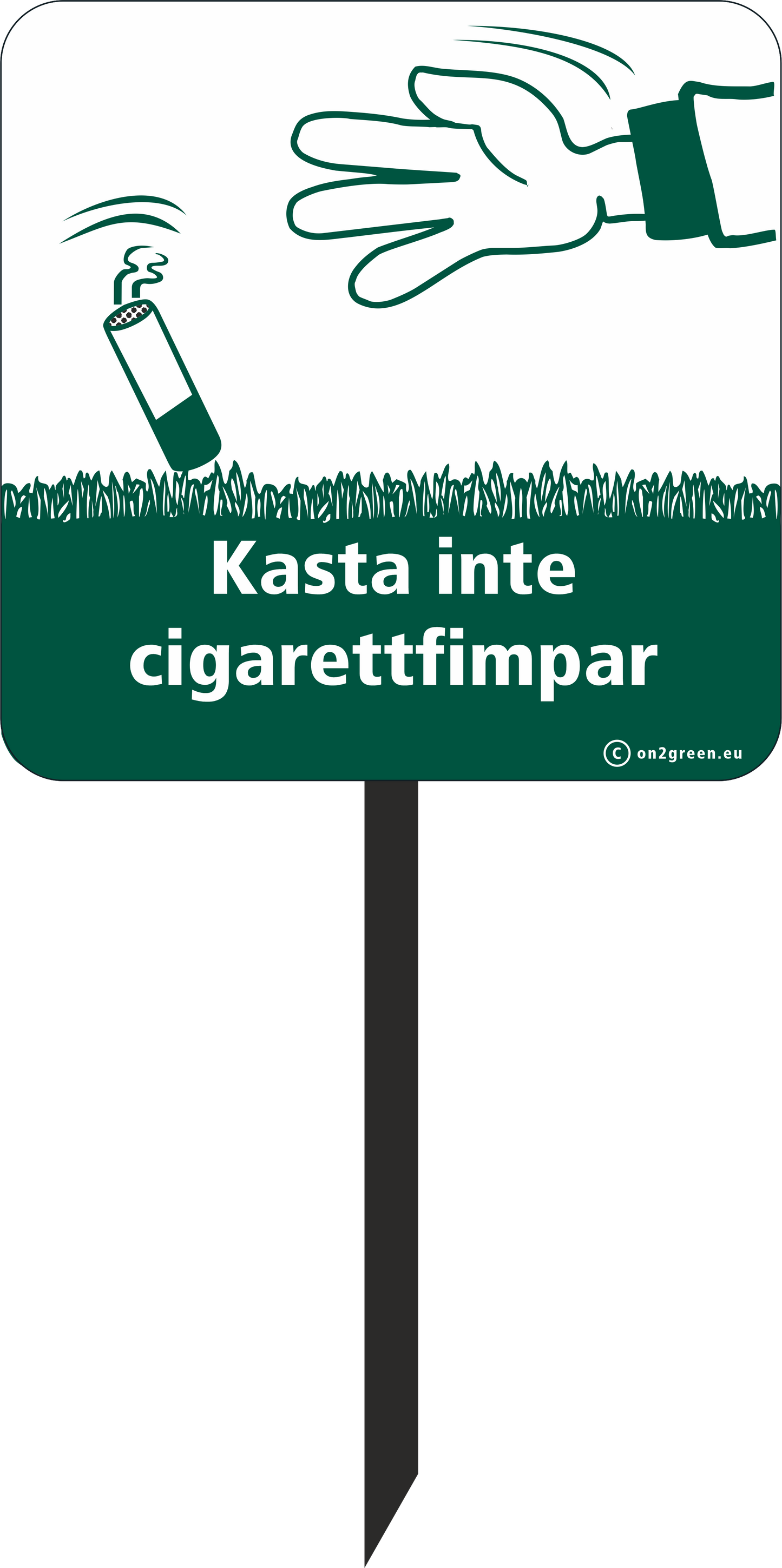 SE: Golfskilt Kast ikke cigaretskod