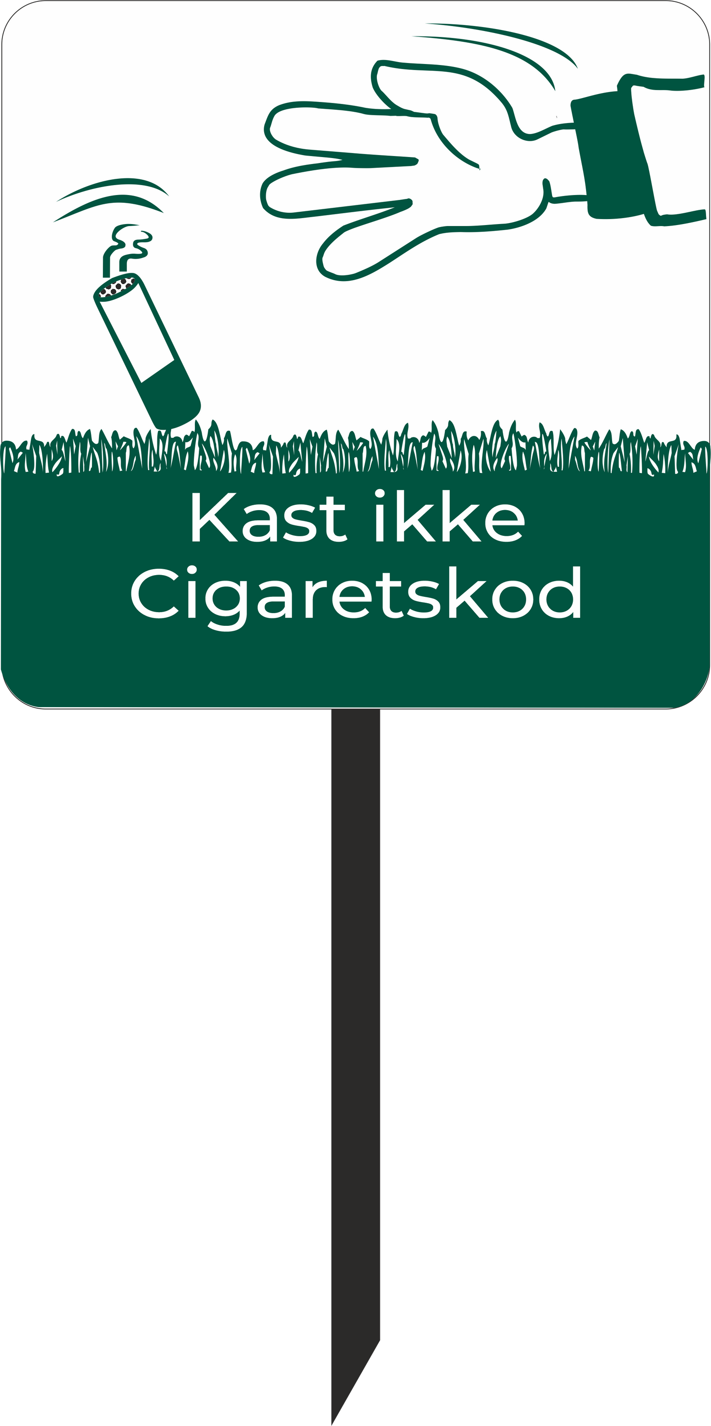 Golf sign: Do not throw cigarette butts