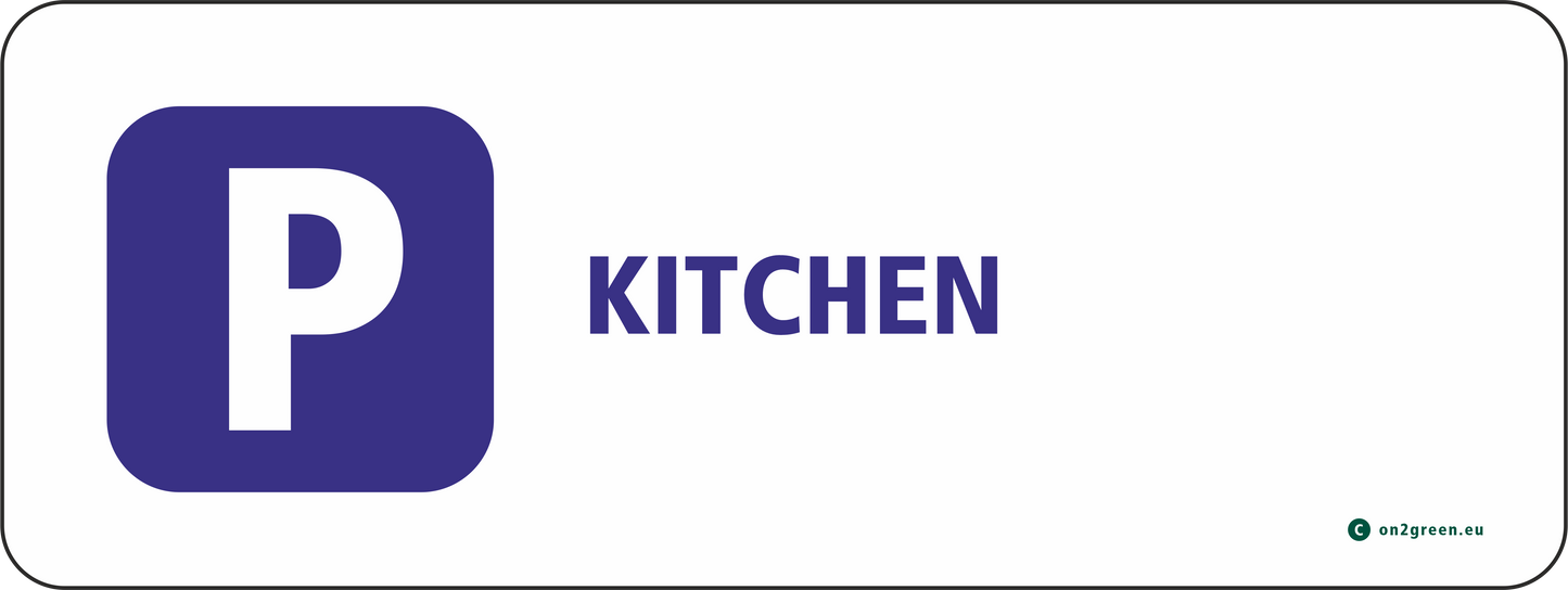 Parking sign for wall: Kitchen