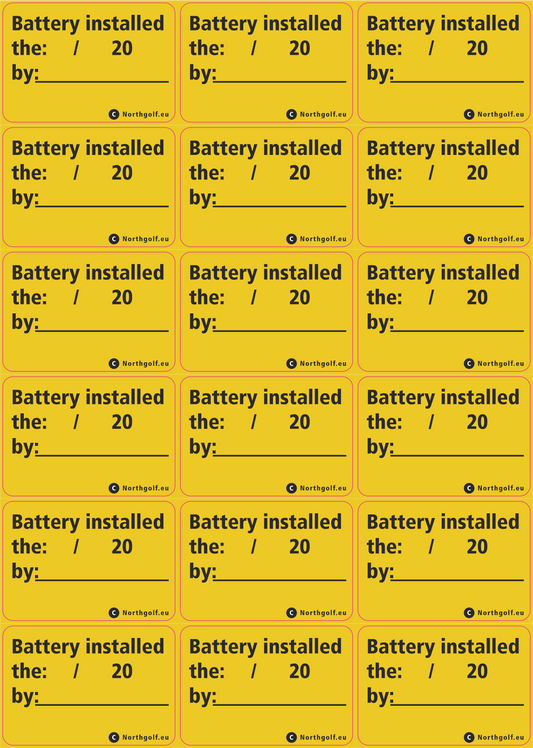 Sticker: "Last Battery Change…"