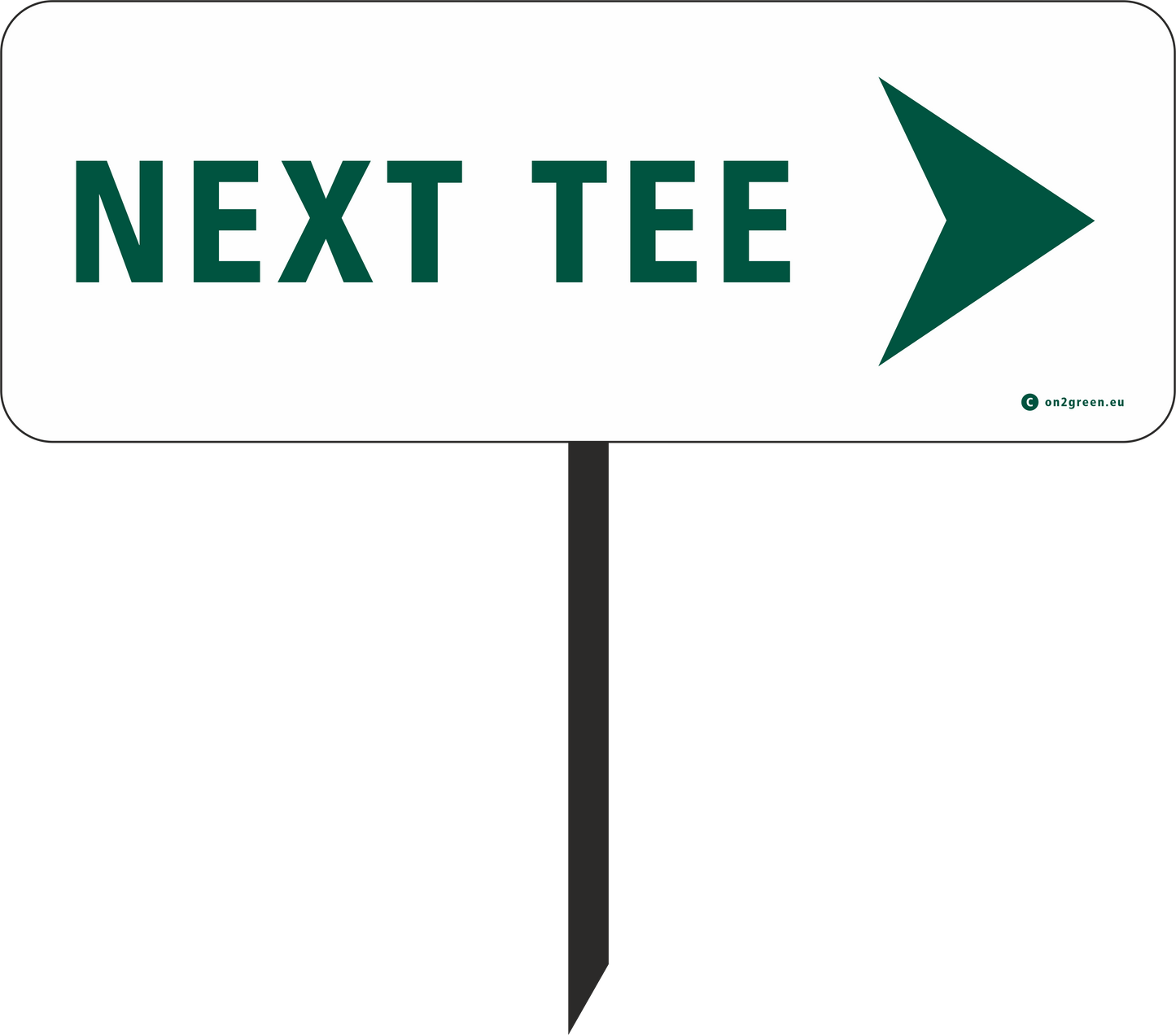 Golfskilt: NEXT TEE + Pil til højre