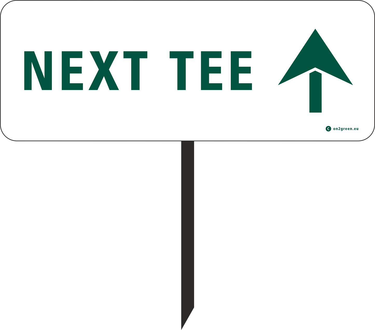 Golfskilt: NEXT TEE + Pil op