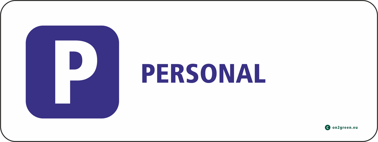 Parkeringsskilt: Personale