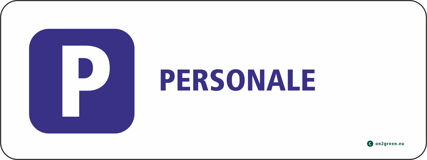 Parkeringsskilt: Personale