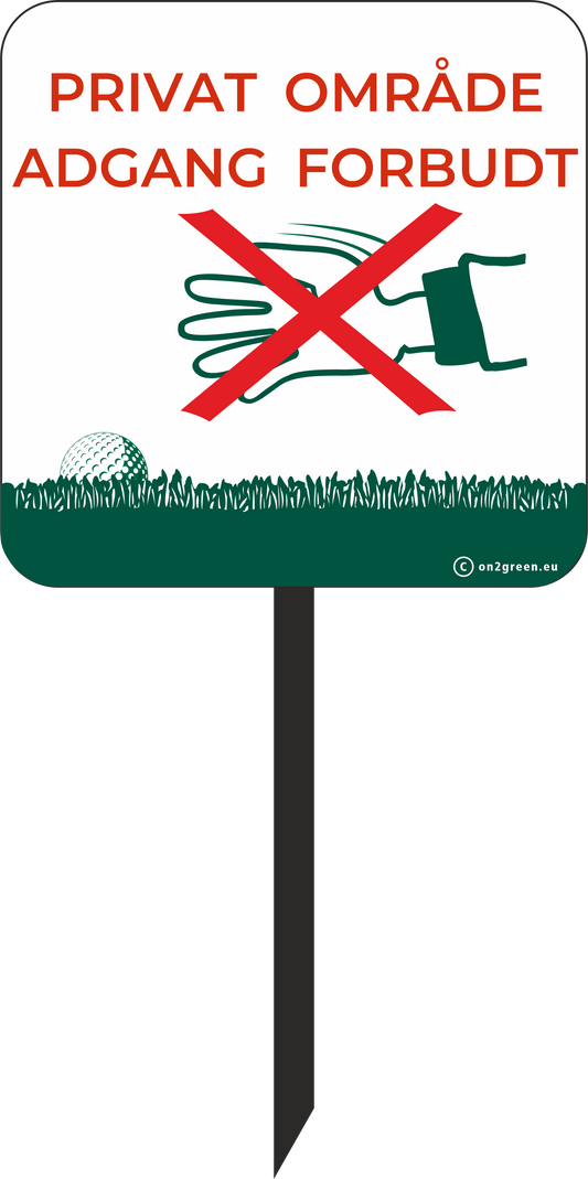 Golf sign: Private area