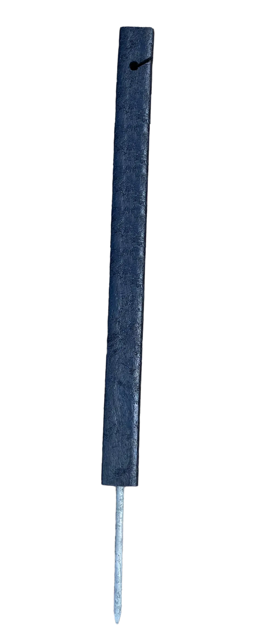 Stolpe til reb, sort, firkantet 46cm