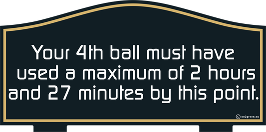 Golf sign: Your 4th ball must have used a maximum