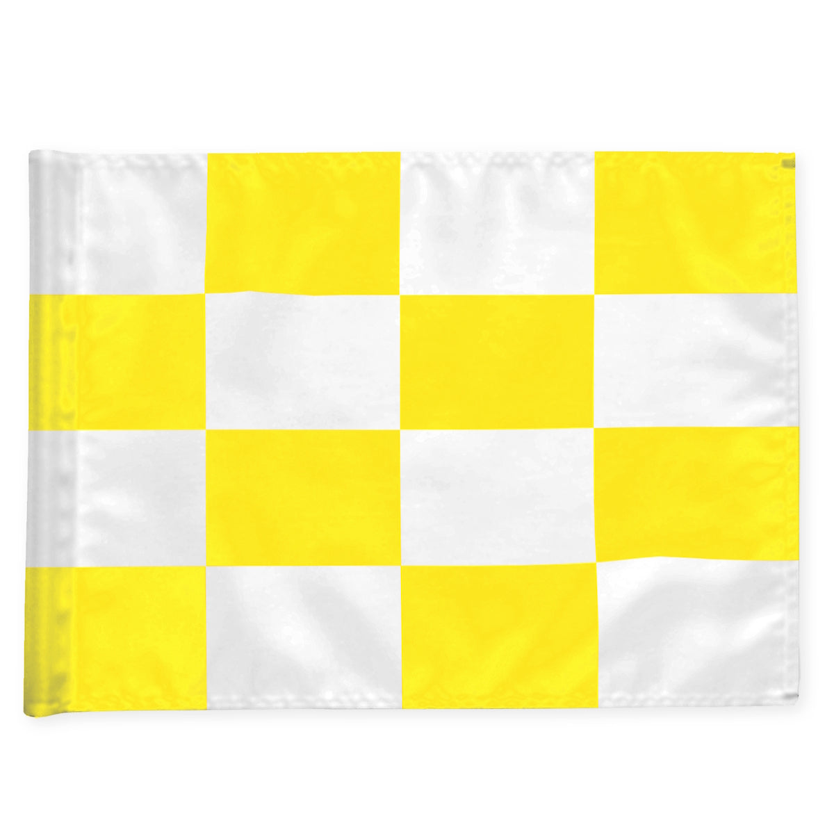 Golf flag checkered, yellow/white, 200 gram fabric