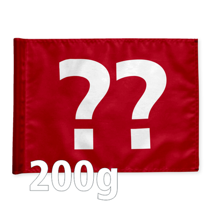 Stykvis Golf Flag, rød, valgfri nummer, 200 gram
