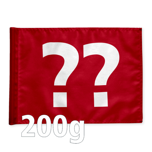 Stykvis minigolf Flag, dobbeltsidig, rød, valgfrit nummer, 200 gram