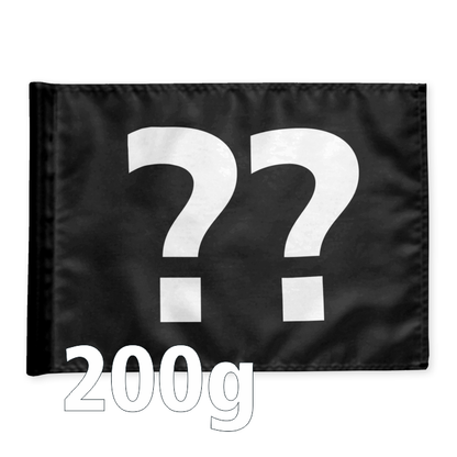 Stykvis minigolf Flag, dobbeltsidig, sort, valgfrit nummer, 200 gram